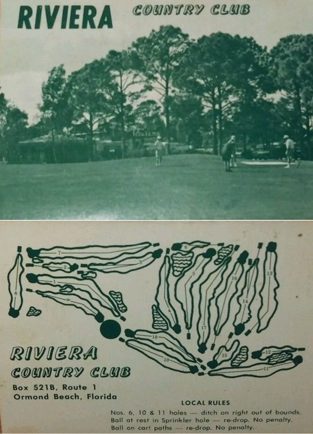 Florida Historic Golf Trail Riviera Country Club Scorecard From 1974